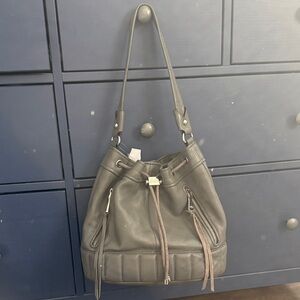 Aimee Kestenberg Charcoal Leather Shoulder Bag